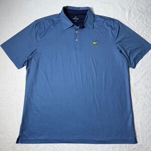 Masters Tech Men's XL Augusta Masters Dotted Performance Polo Stretch Blue